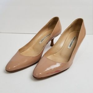 Manolo Blahnik Low Heel Pumps Beige SzEU36.5 US6.5